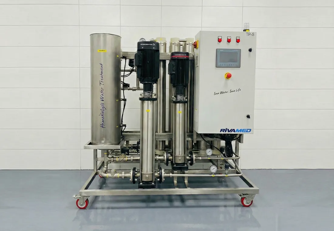 RIVAMED central reverse osmosis plant installed in a water treatment room